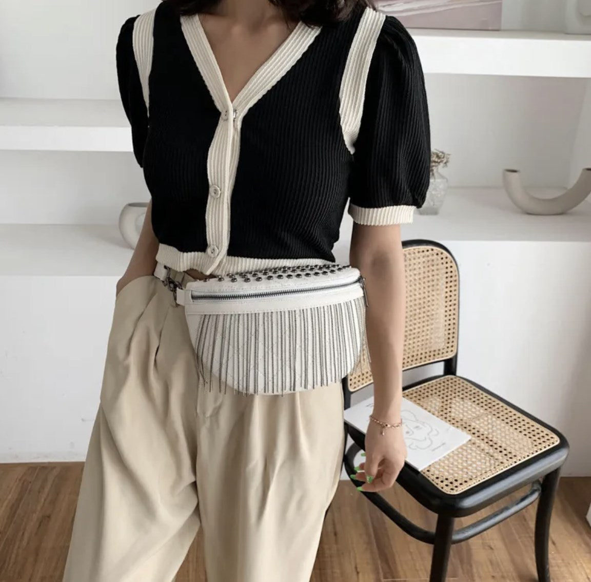 Party Time Zipper Fanny Pack Cross Body