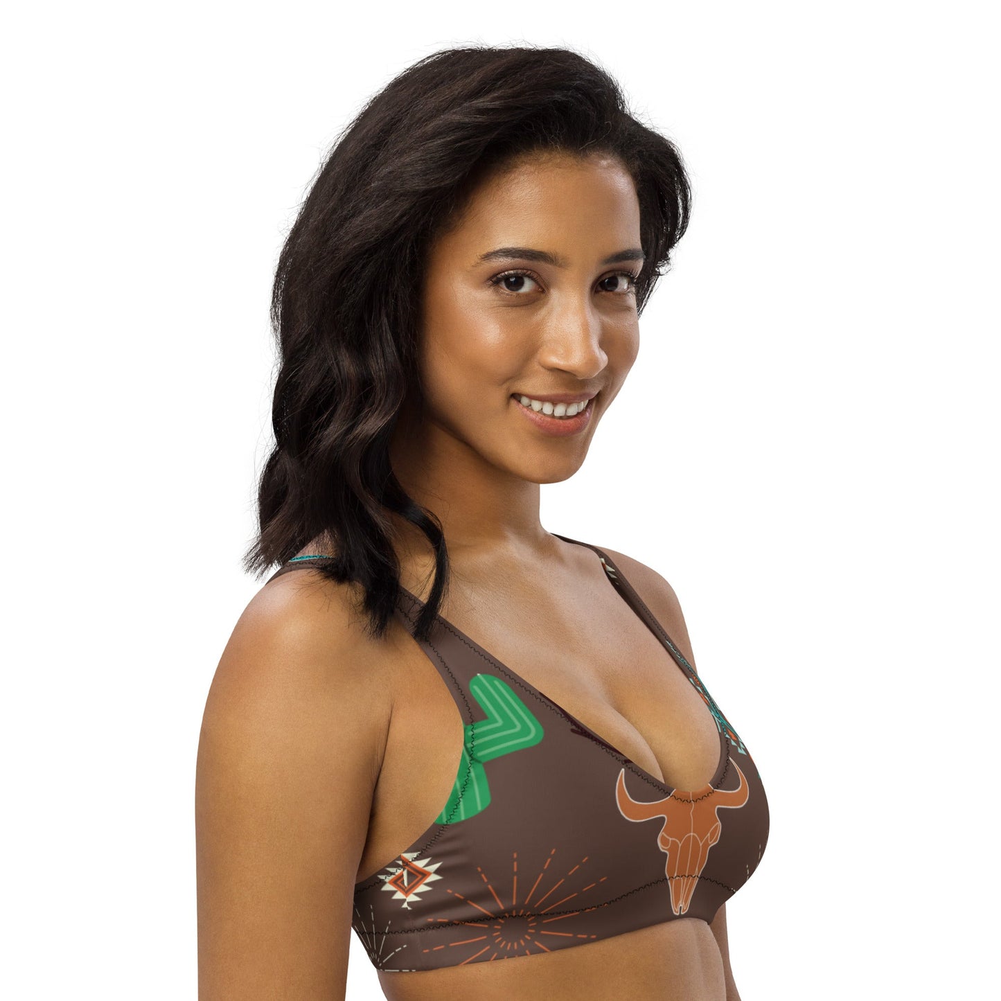 Baha Ranch Yeehaw Bullhead Cactus Bikini Top