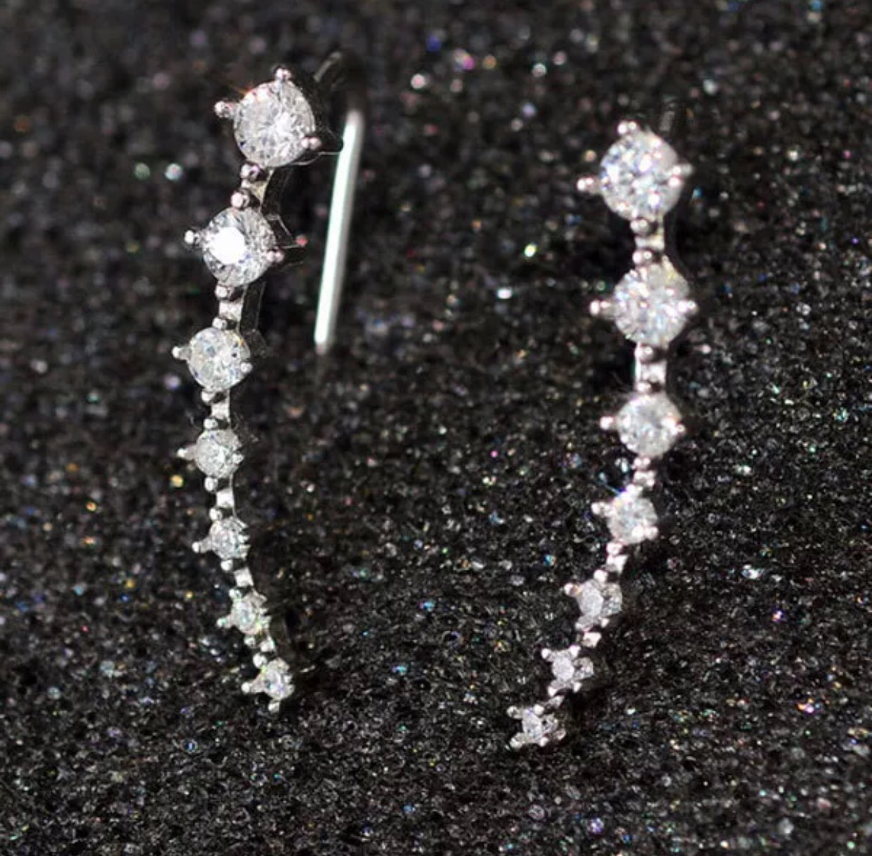 Faux Diamond Lulu Glitz Crawler Earrings