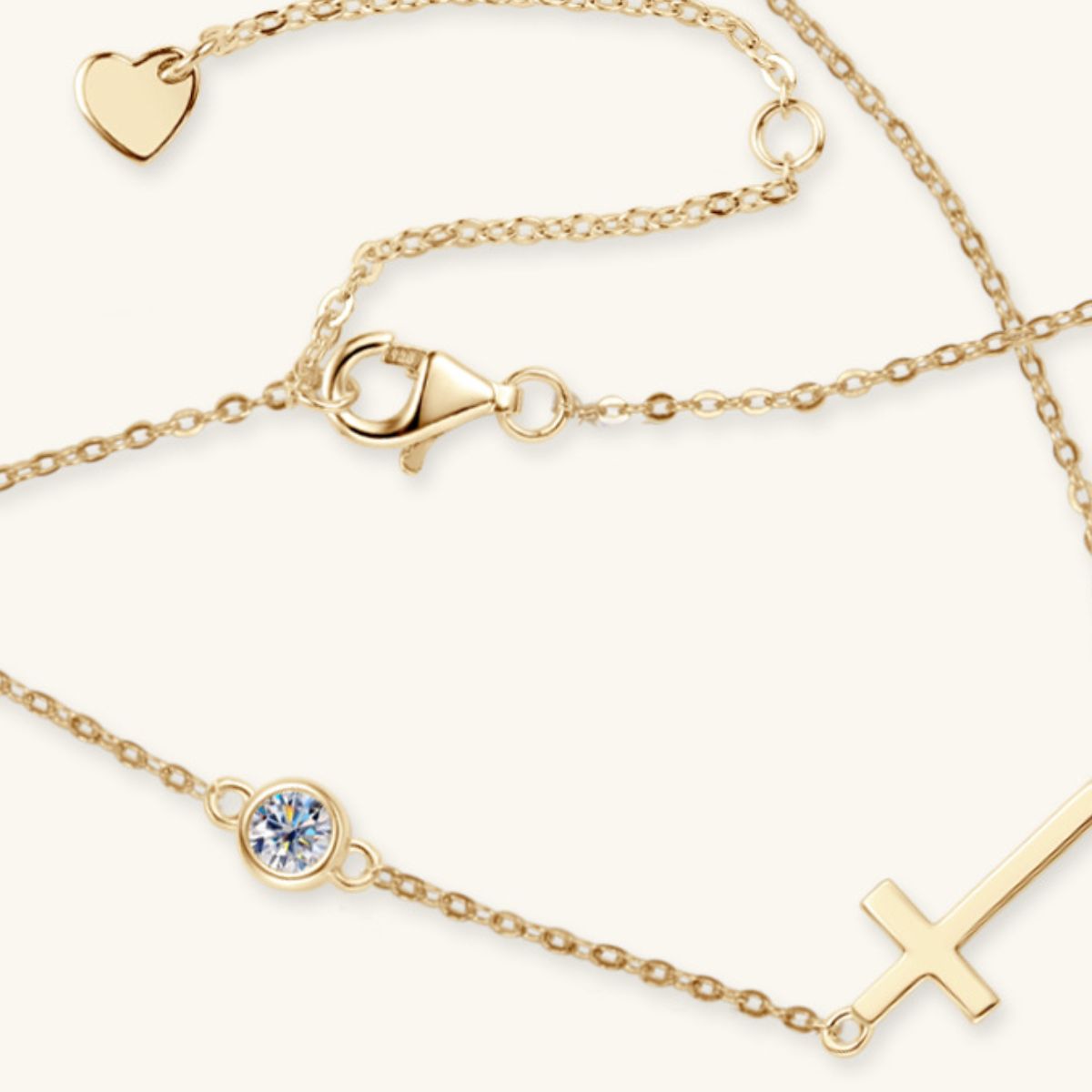 Cross 925 Sterling Silver Moissanite Necklace