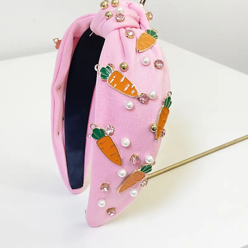 Pink Easter Carrot Headband