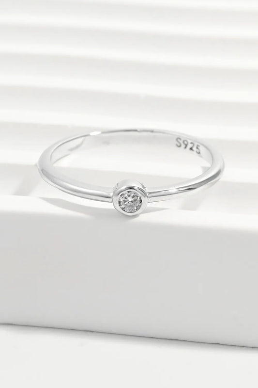 925 Sterling Silver Inland Zircon Ring