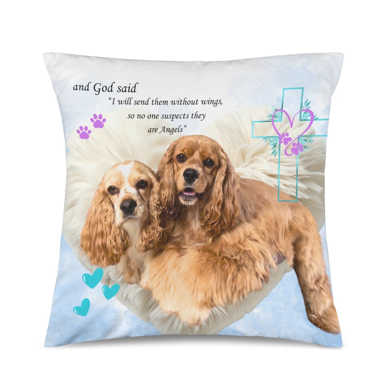 Baha Ranch Angel Pet Rainbow Bridge Custom Pillow Case Made in America