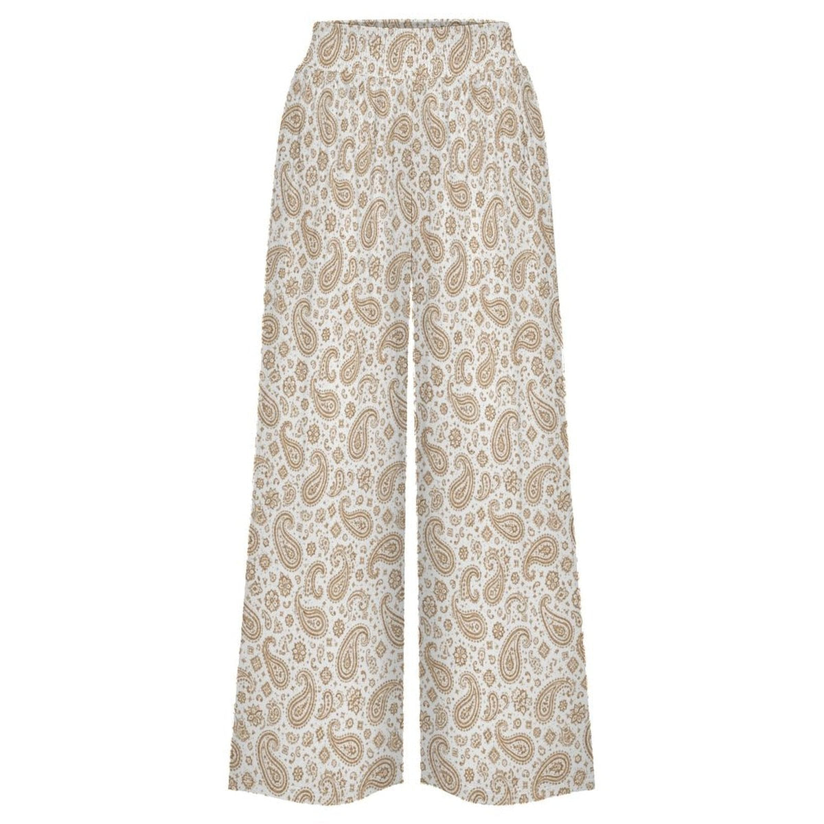 Baha Ranch Cream with Tan Paisley Bandana Wide Leg Pants