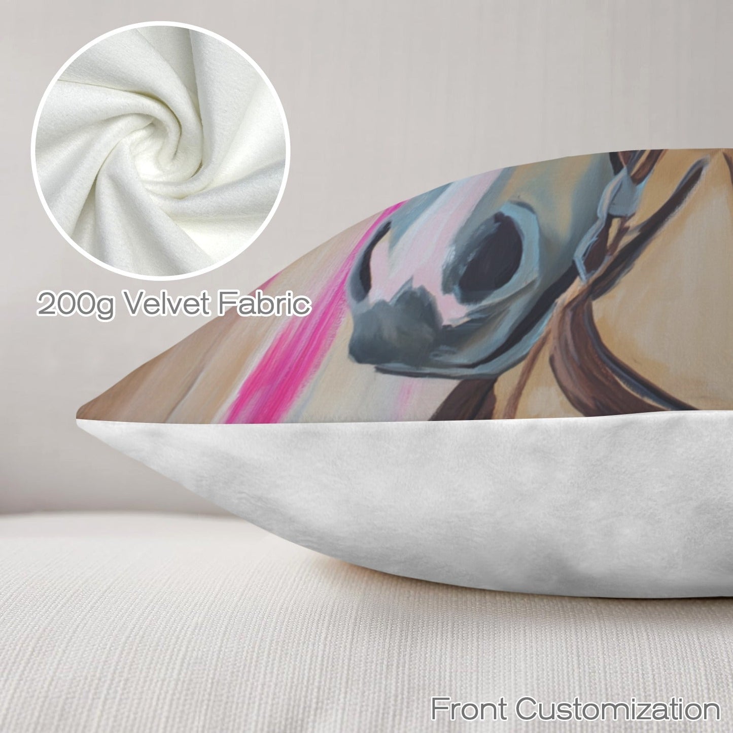 Baha Ranch Cowgirl Horse Velvety Soft Throw Pillow Case Made in America