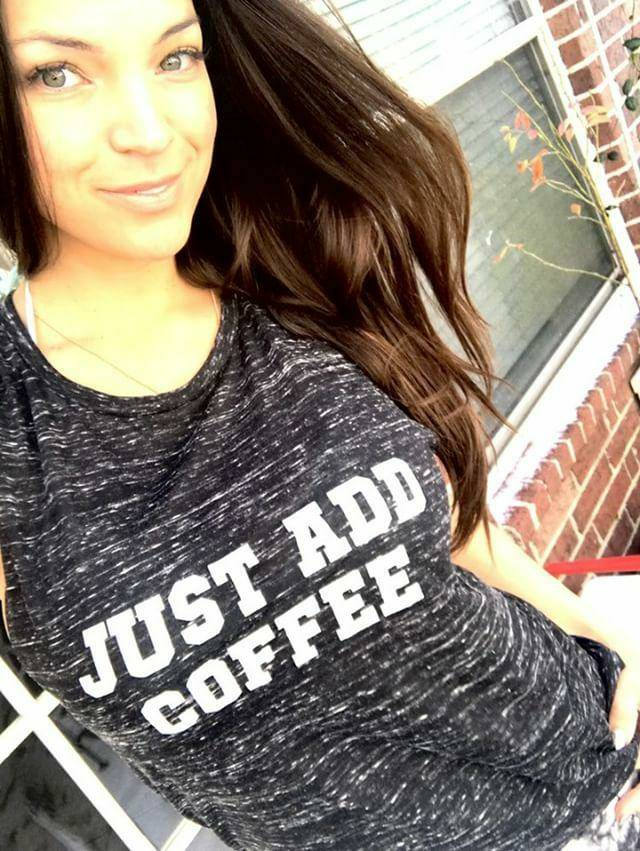 JUST ADD COFFEE, Tees, Just Add Coffee, Coffee Tee, Coffee Tshirt, Coffee Tank, Coffee Gift, Coffee Tops, Coffee Shirts
