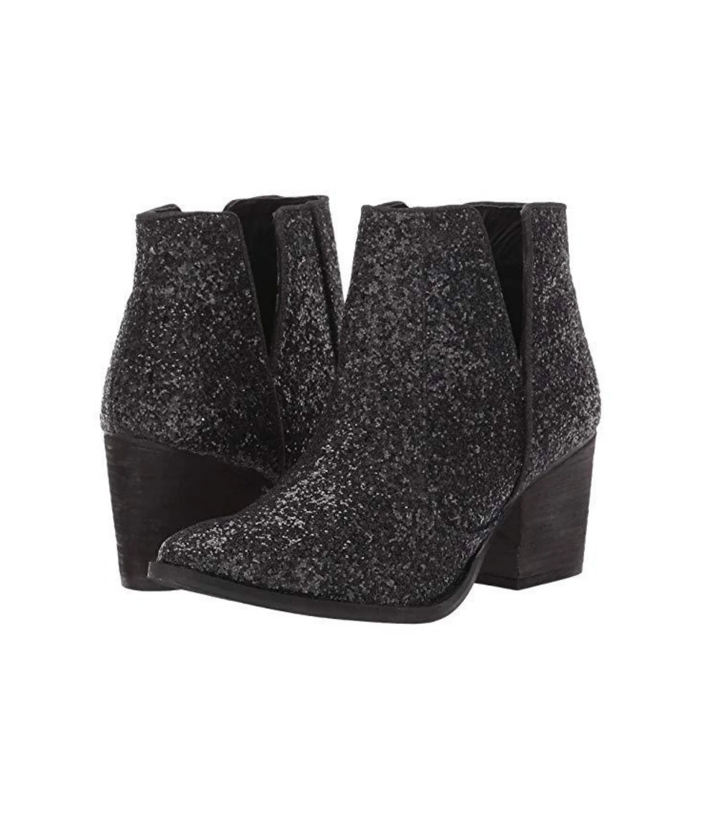 Fiera Glitter Booties in Black by Not Rated