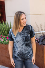 Sophie Pocket Tee - Slate Tie Dye (size M)