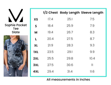 Sophie Pocket Tee - Slate Tie Dye (size M)