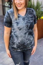 Sophie Pocket Tee - Slate Tie Dye (size M)