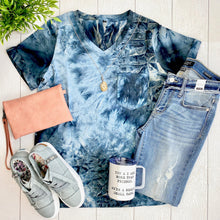 Sophie Pocket Tee - Slate Tie Dye (size M)