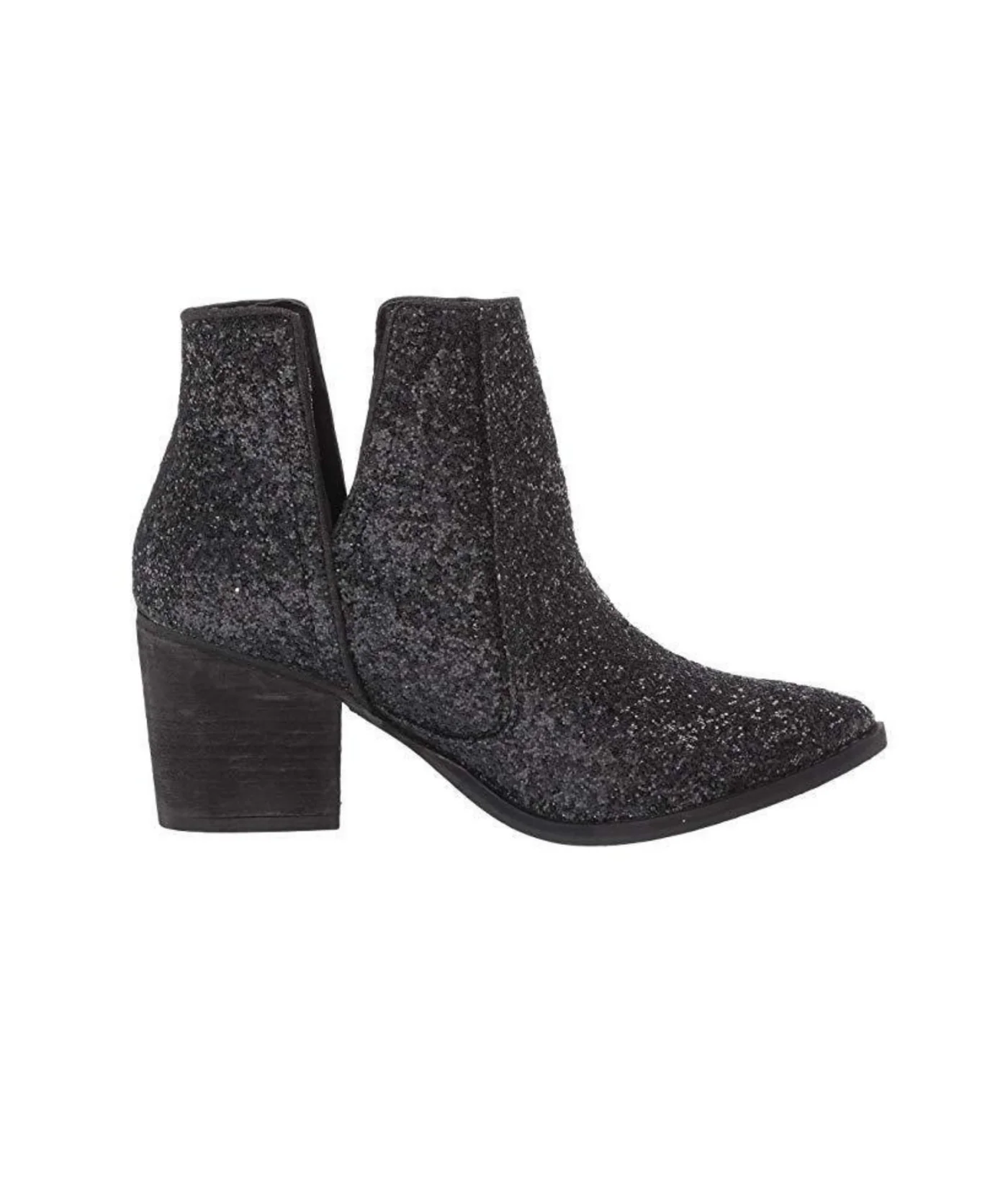Fiera Glitter Booties in Black by Not Rated