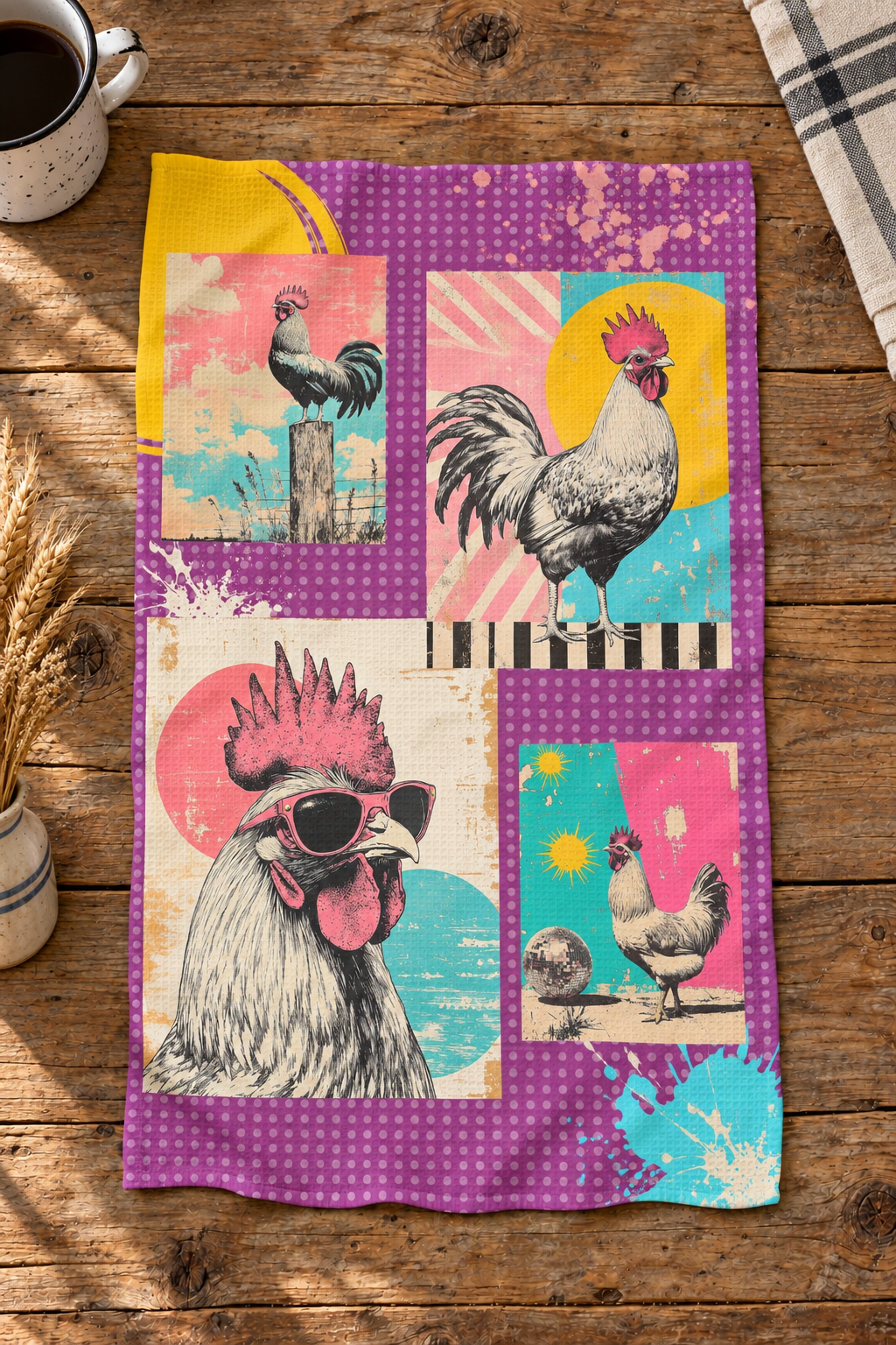 Baha Ranch Set of 2 Chicken Days Kitchen Towels Made in America
