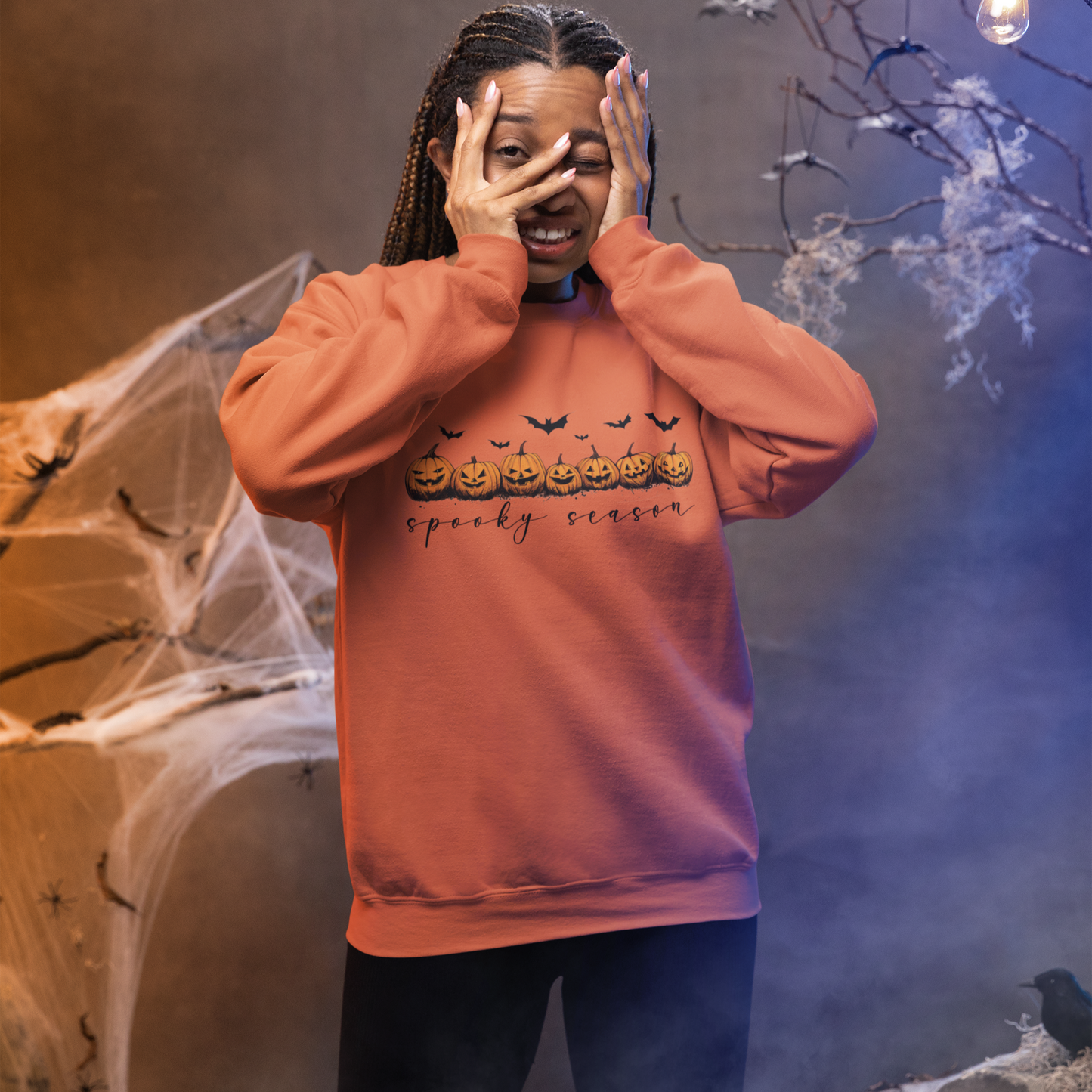 Jack-O-Lantern Crew Graphic Sweatshirt (2XL)
