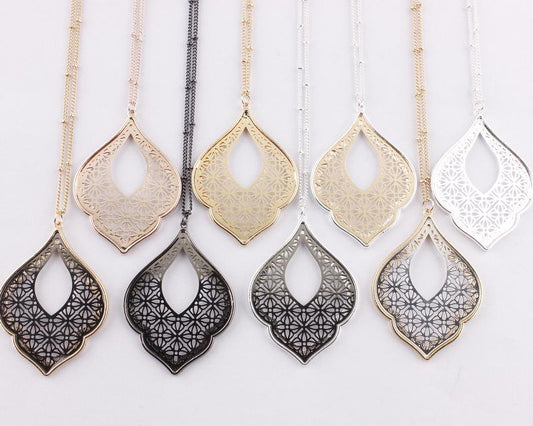 Filigree Thin Metal Bae Necklaces
