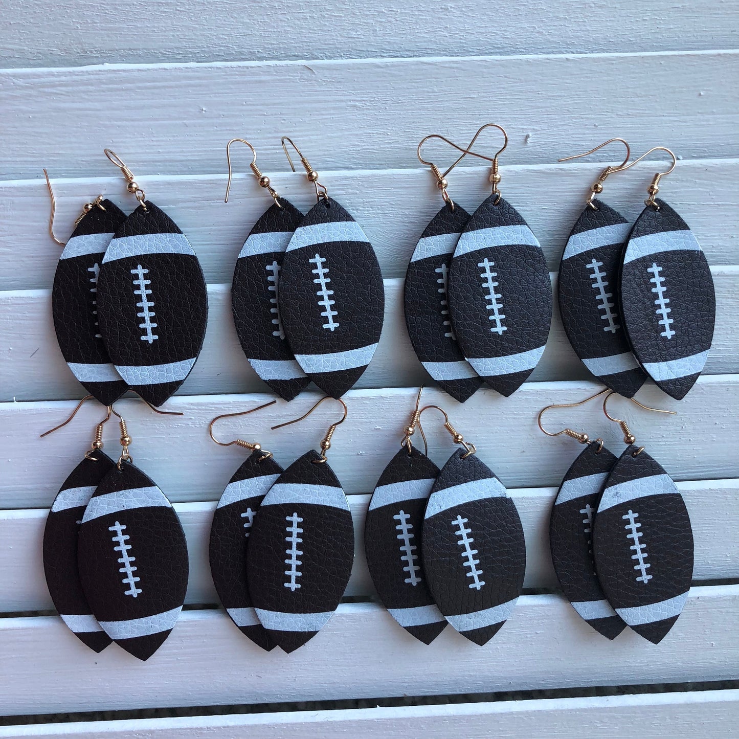 Football Hanging Earrings Faux