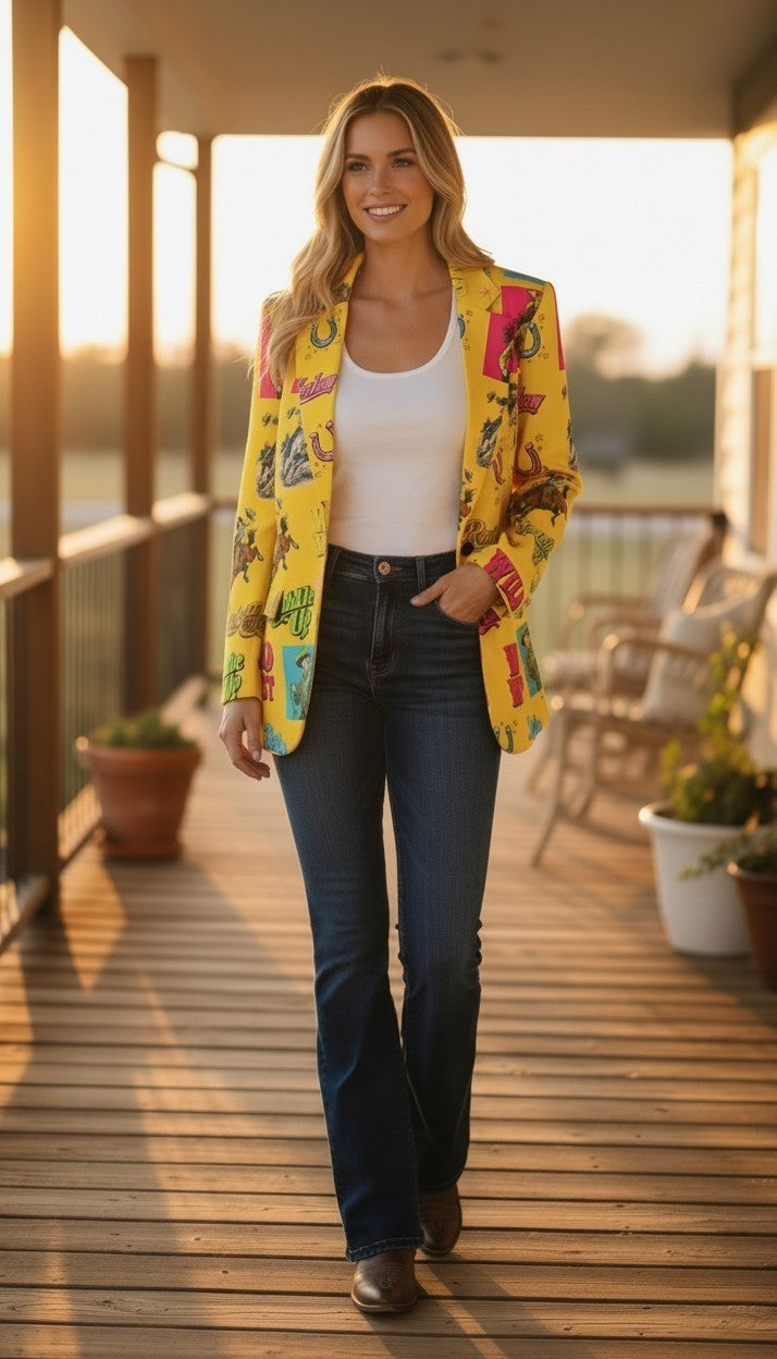 Baha Ranch The Last Roundup Blazer in Mustard