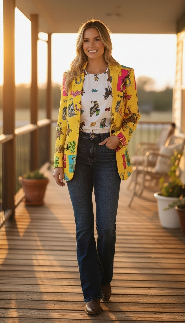 Baha Ranch The Last Roundup Blazer in Mustard