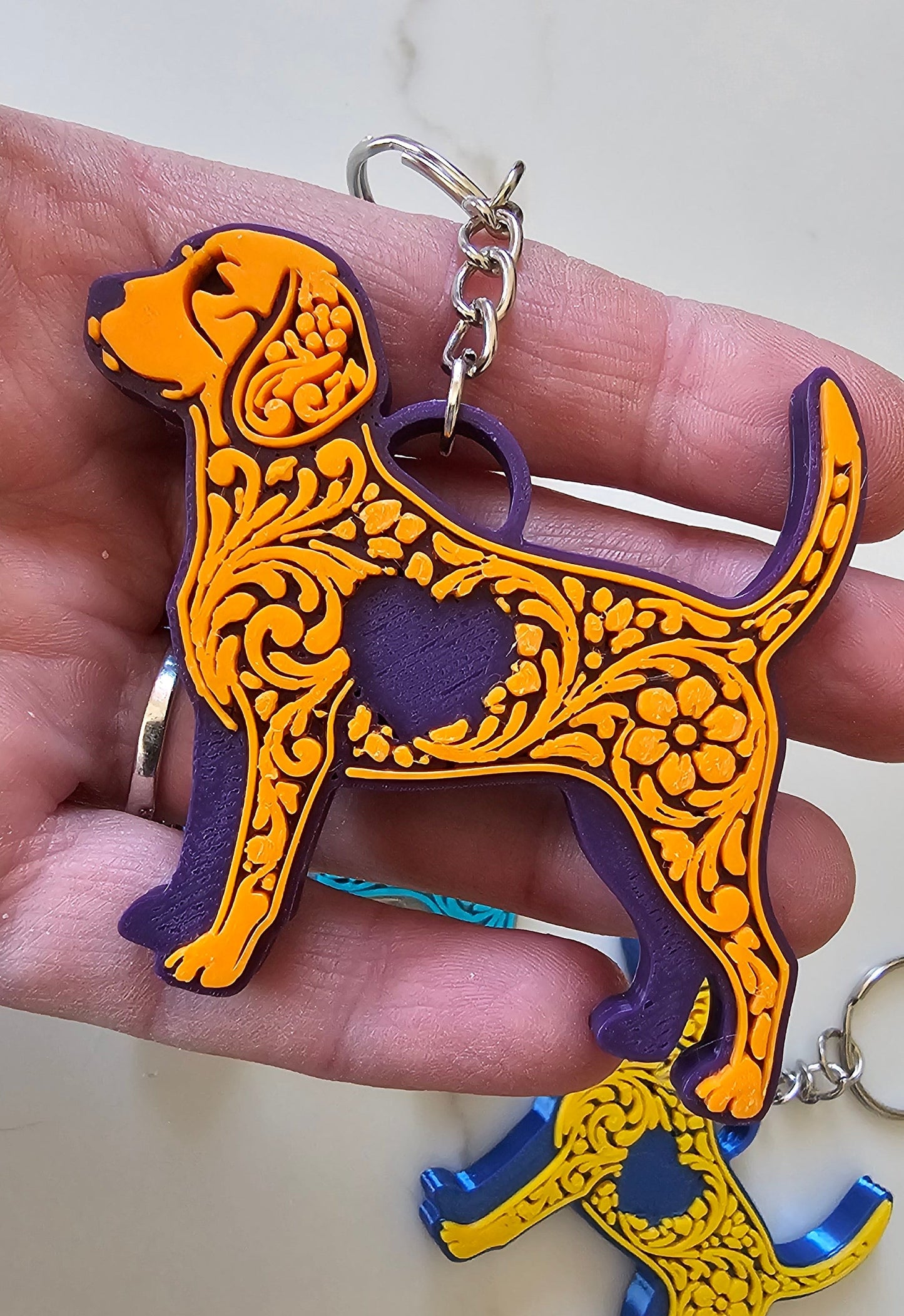 3D Print Tooled Beagle Save the Beagles Fundraiser Keychain Purse Charm Ornament Made in America
