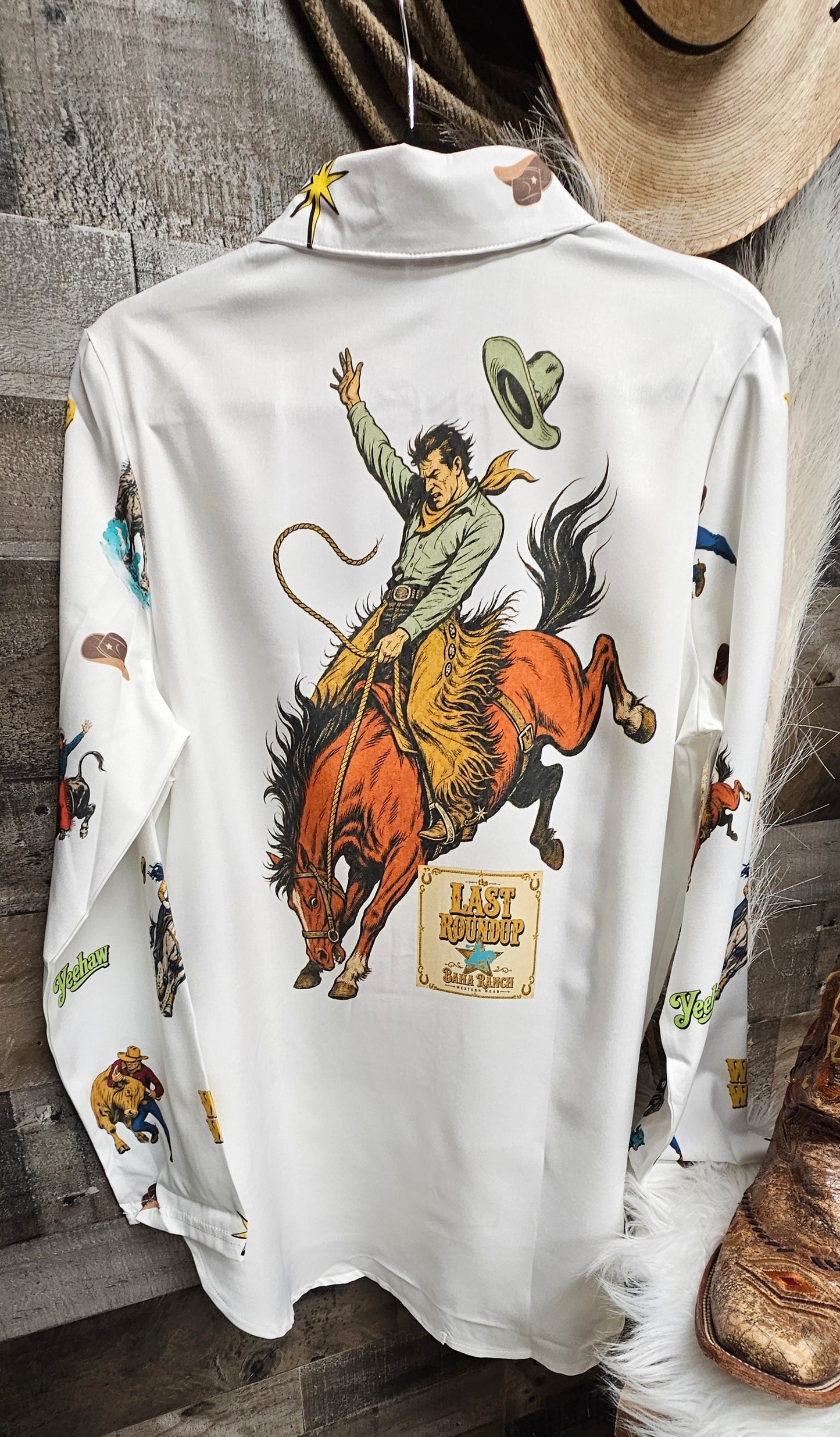 Baha Ranch The Last Roundup Button Up Blouse