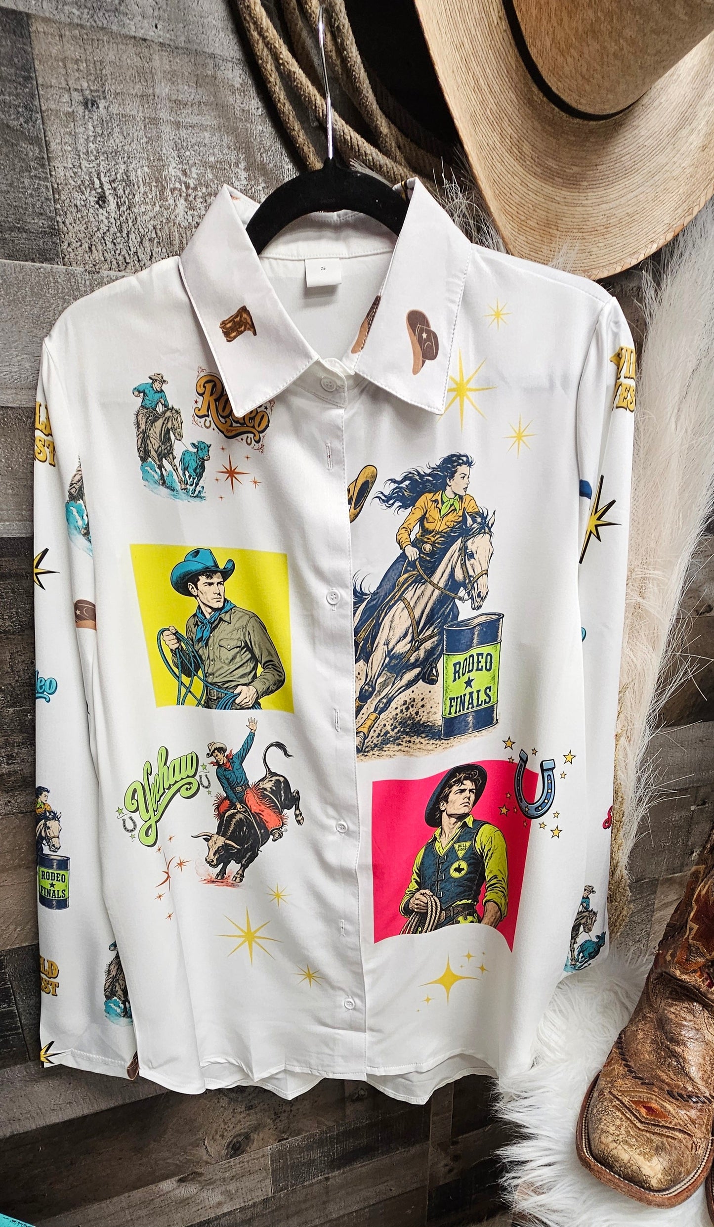 Baha Ranch The Last Roundup Button Up Blouse