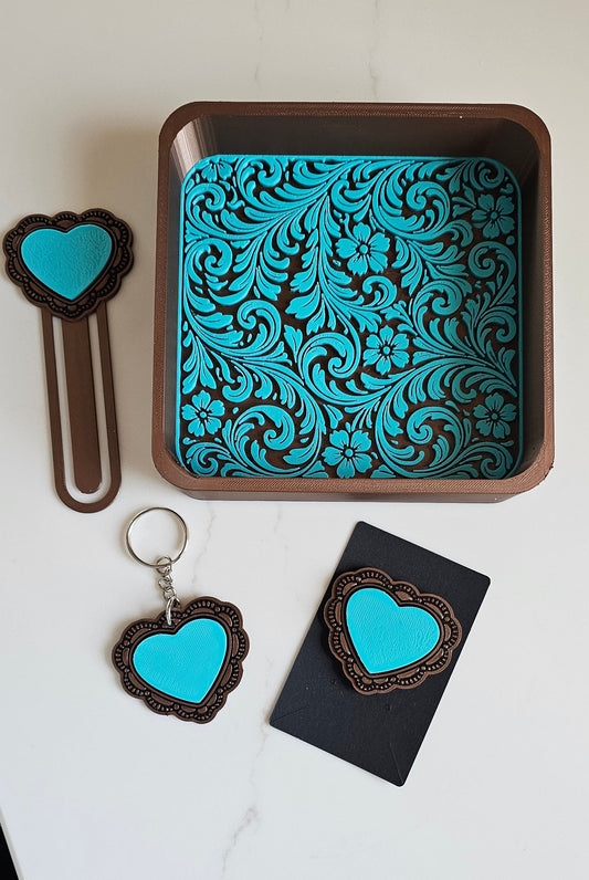 Baha Ranch 3D Deluxe Mom Daughter Bride Gift Set  Tray Keychain Pin Bookmark
