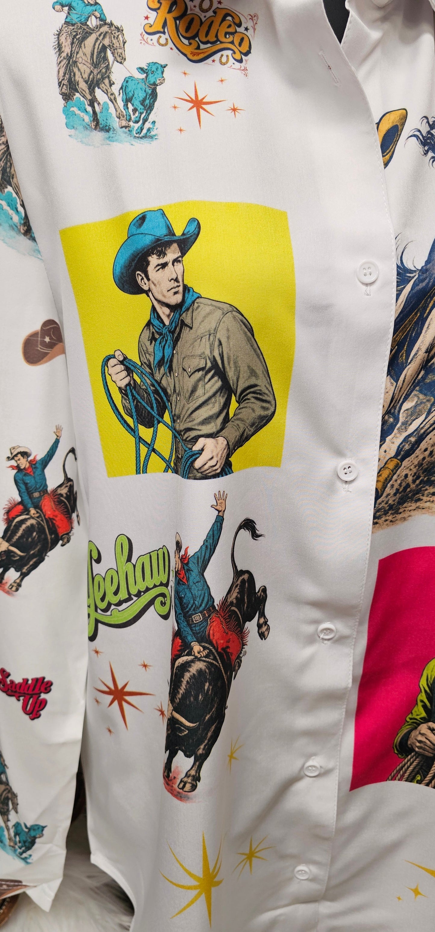 Baha Ranch The Last Roundup Button Up Blouse