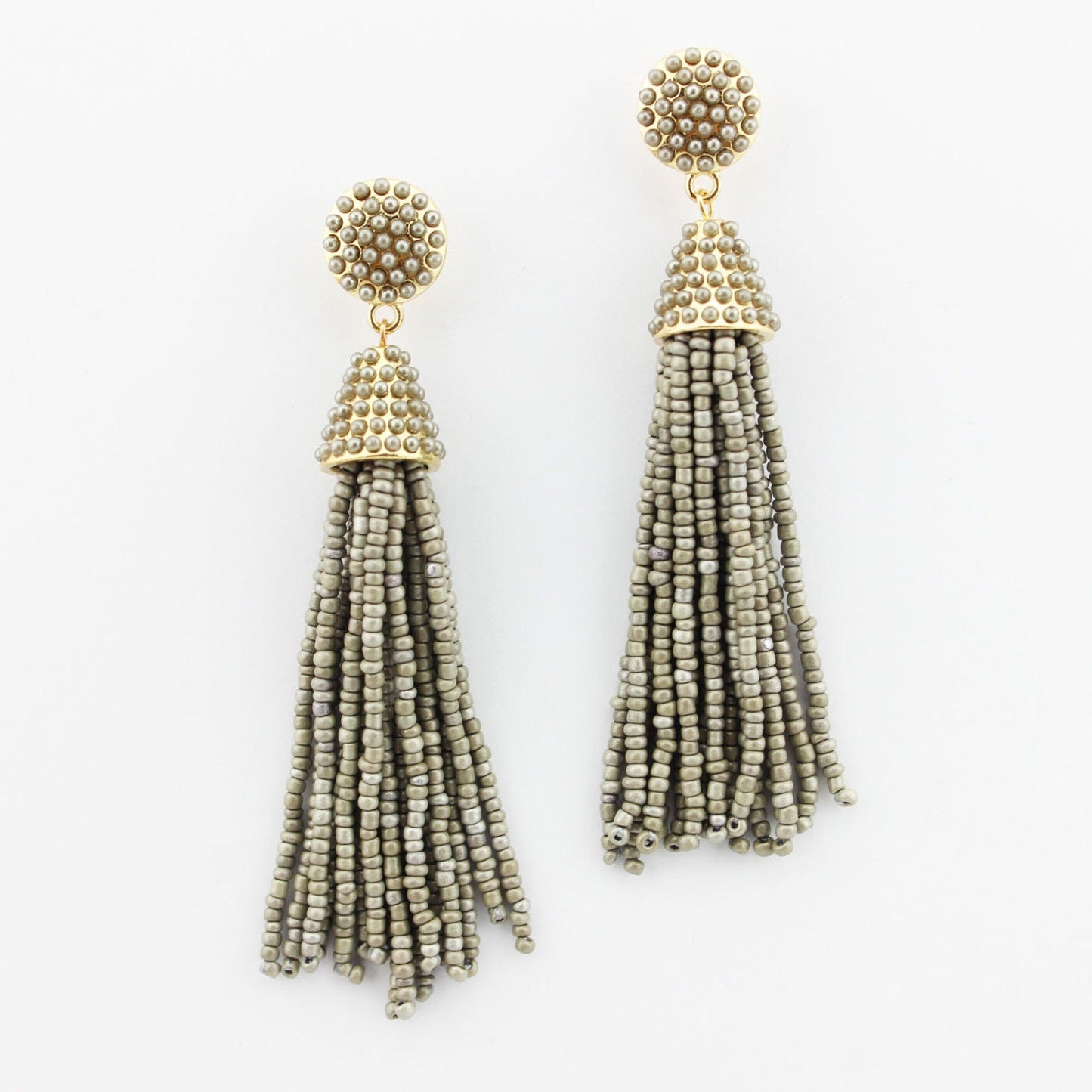 Beaded Tassel Hanging Spring Earrings