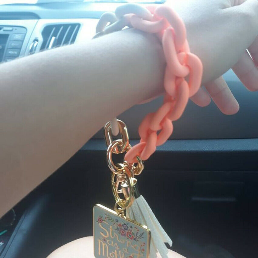 Summer Acrylic Link Keychains With Tassel