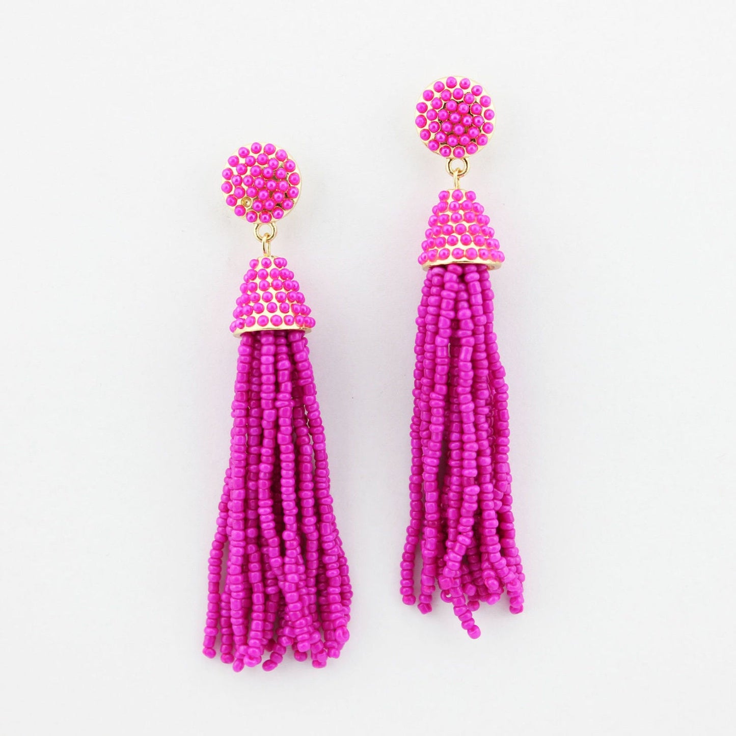 Beaded Tassel Hanging Spring Earrings