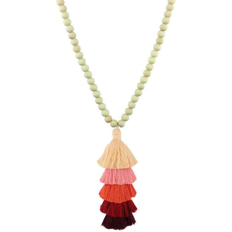Beaded Tassel Spring Long Necklaces